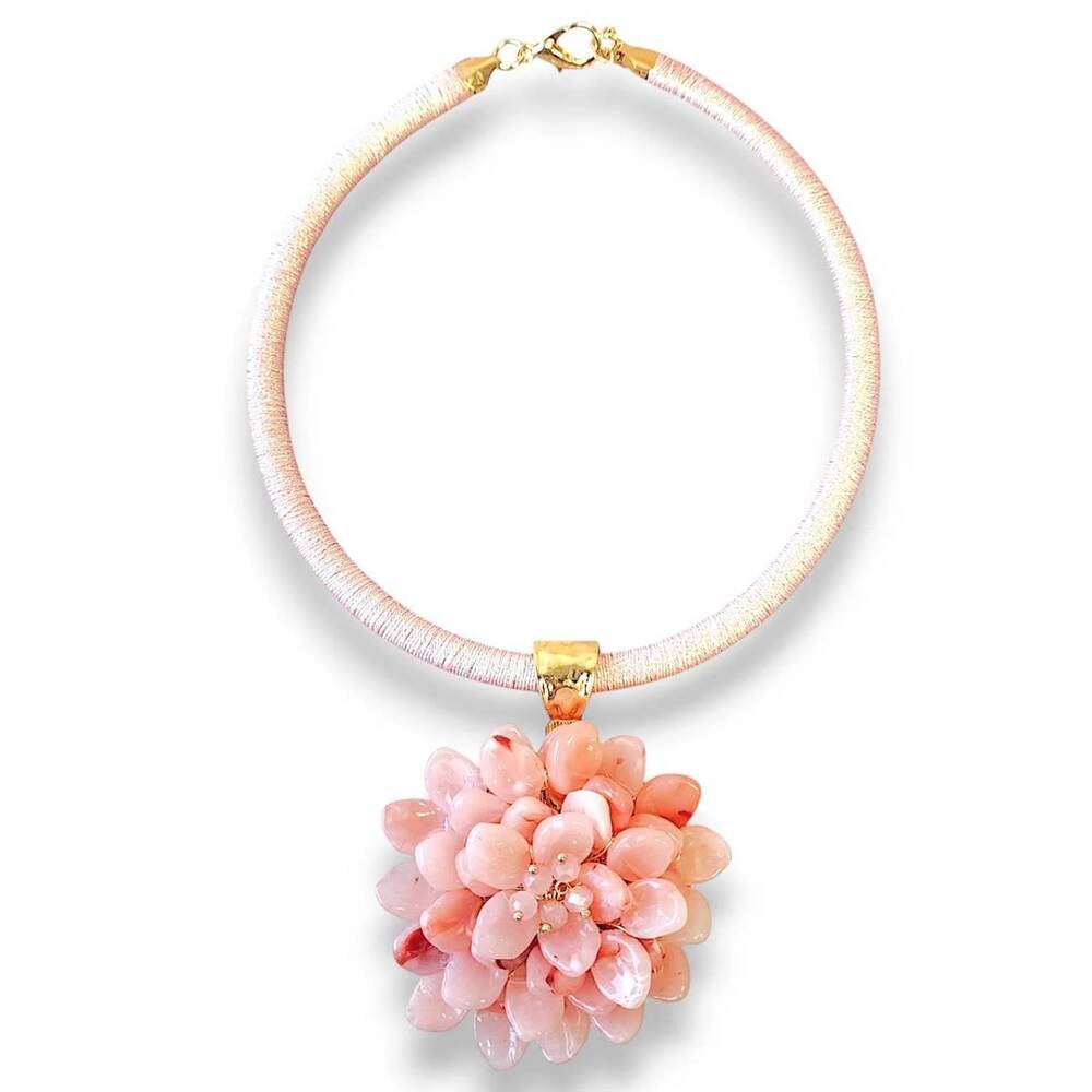 NEW BIJOUX ENVIE women's collar necklace in pink